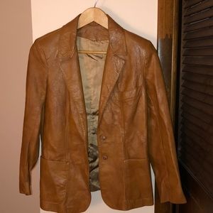 Leather blazer jacket